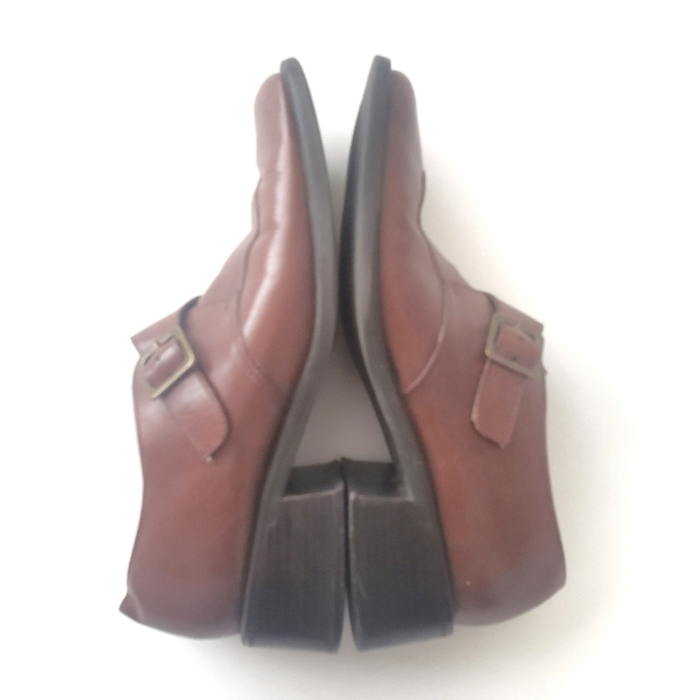 Calico Followme Monk Strap Square Toe Ankle Boot Block Heel Brown Sz 9 - Picture 11 of 15